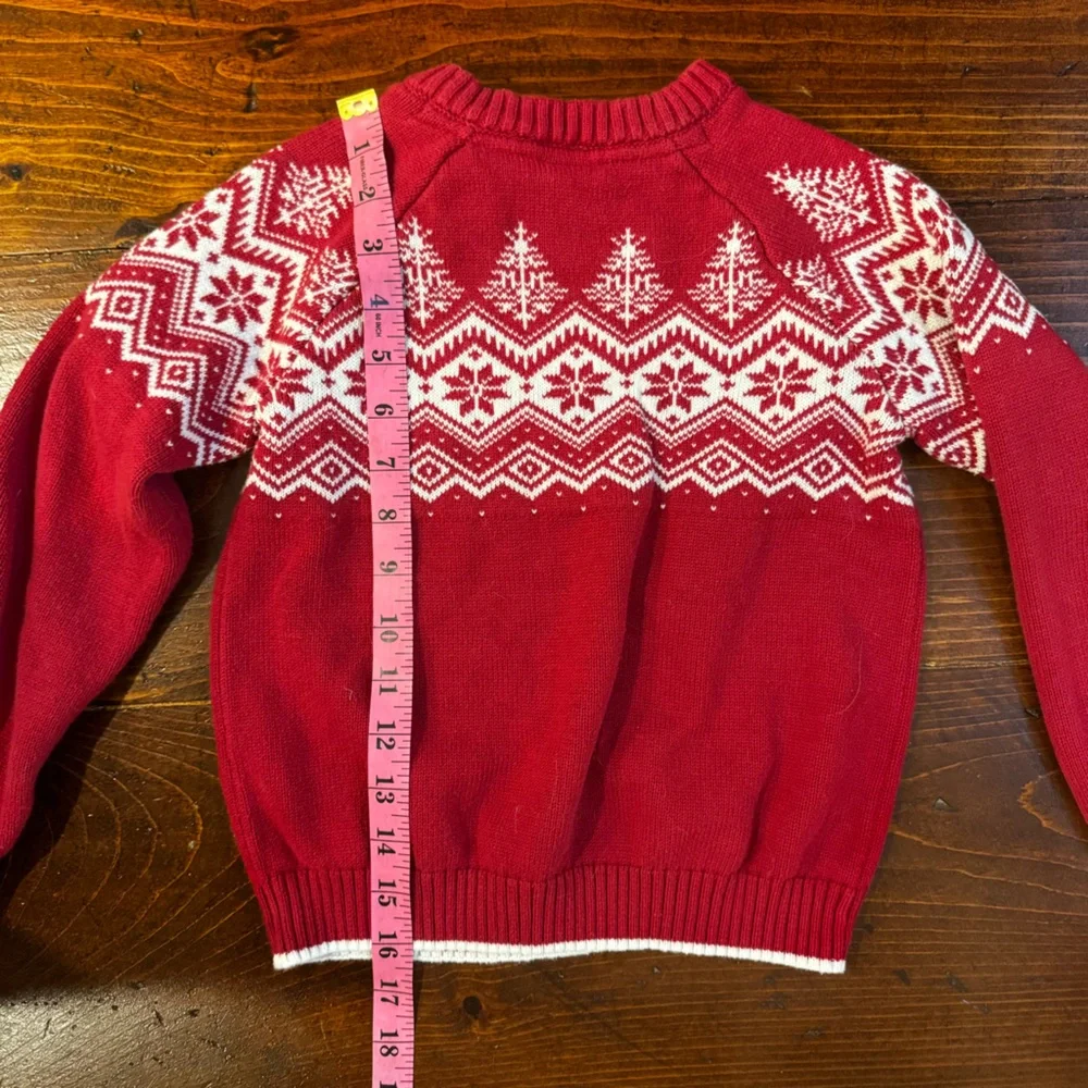 Gymboree Festive Red and White‎ Sweater- 5T